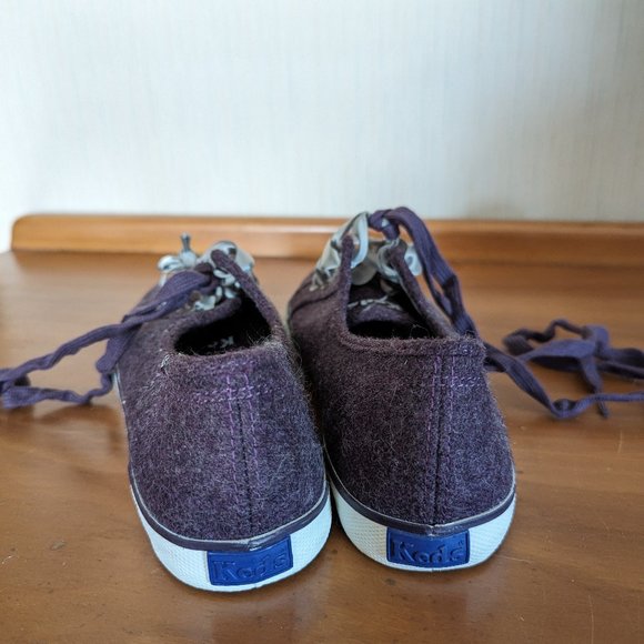 Purple Keds - Womens 8 - wool blend sneakers - Picture 7 of 11